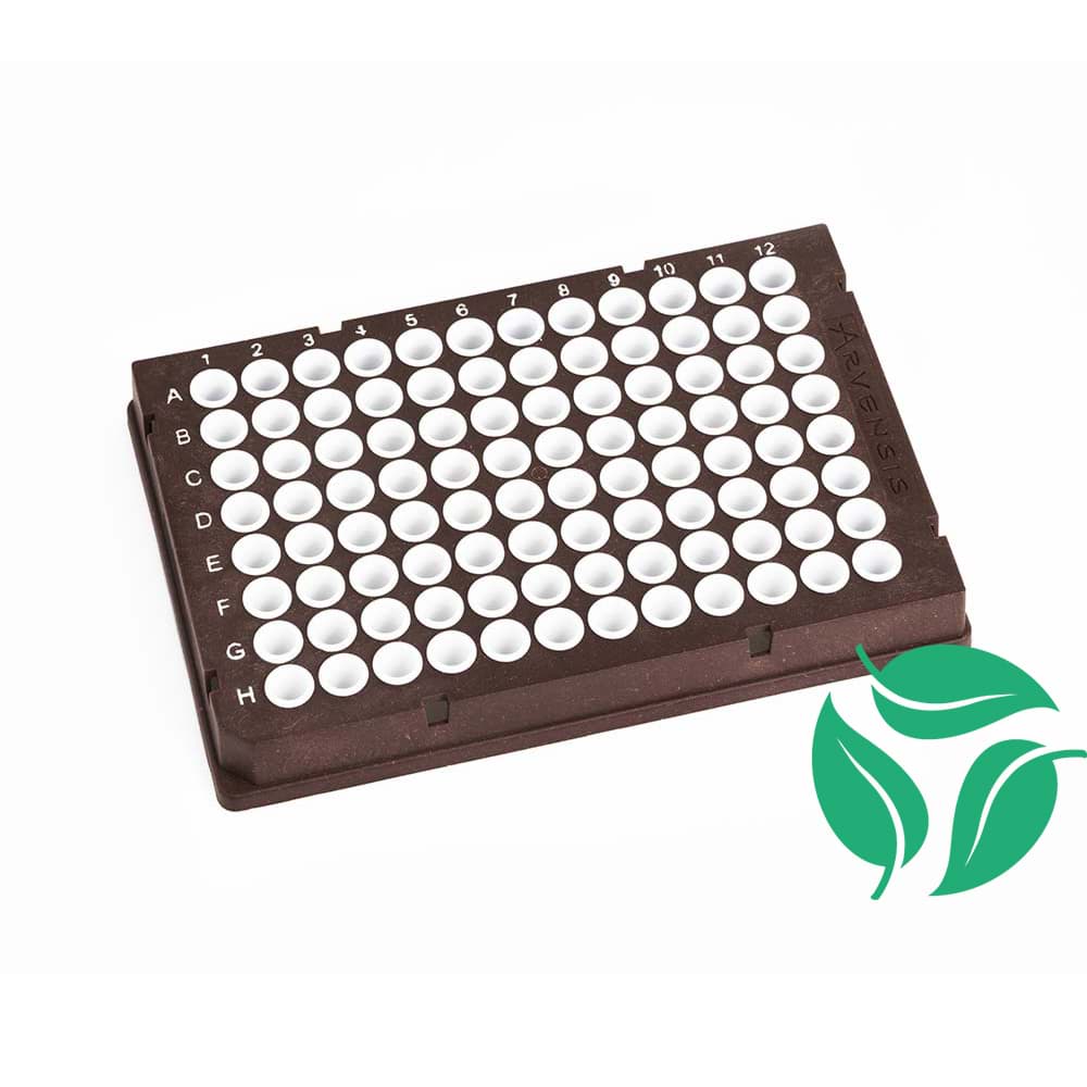 Picture of B-Frame Rigid 96w PCR Plate, Fully Skirted, H1 notch, Low Profile, White  - 5x10