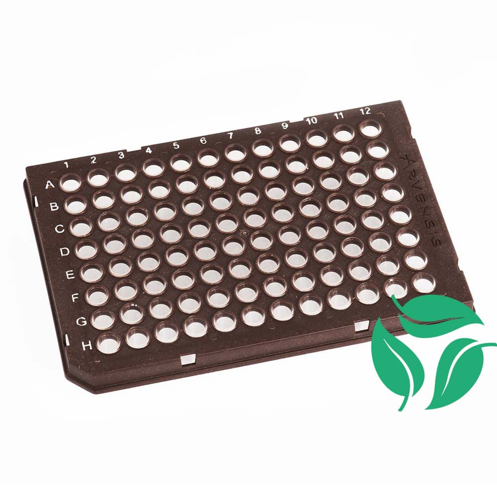 Picture of B-Frame Rigid 96w PCR Plate, Semi-Skirted, H1 notch, Universal style, Clear - 5x10
