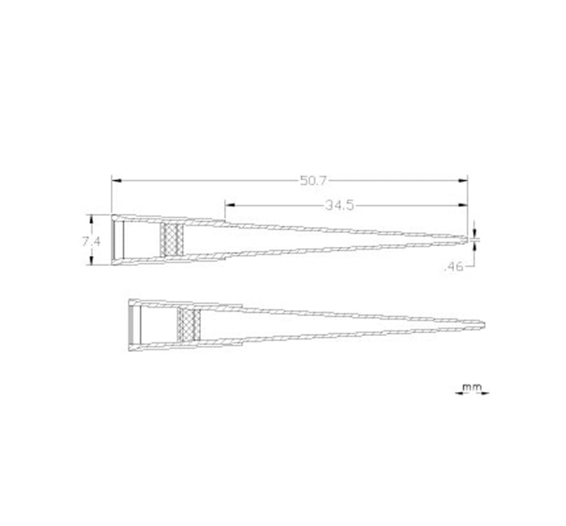 Technical drawing 14220 MultiGuard 200 µl Filter Tips Rack 10x96