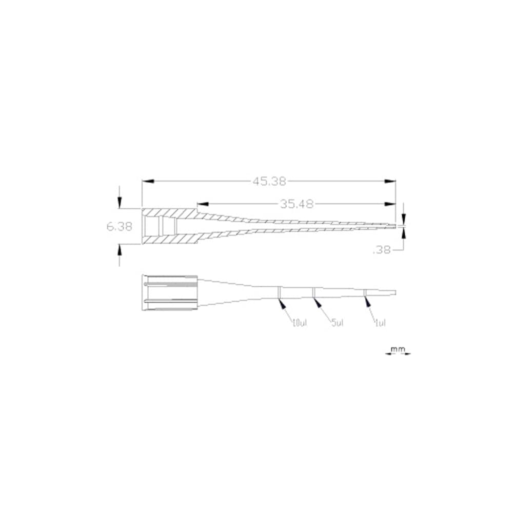 Technical drawing OneTouch 10/20 µl Tips Rack 96x50 - 10300