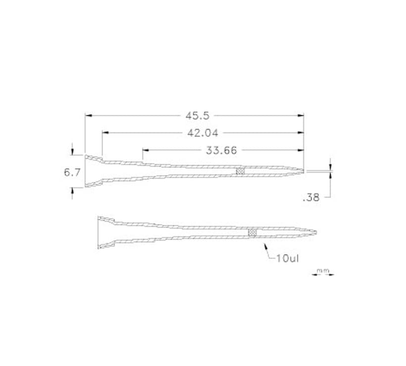 technical drawing MultiGuard E Pipette 10 µl Filter Tips Rack 10x96