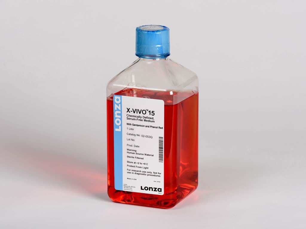 Picture of X-VIVO 15 with Gentamicin, Phenol Red and Transferrin,1L