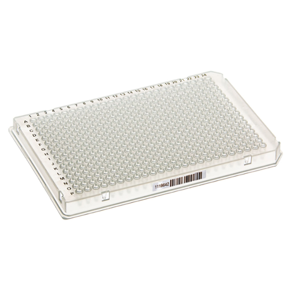 Picture of AmpliStar 384-well A24/P24 notch (LC-type) PCR Plate, White, Custom Barcode - 10x10
