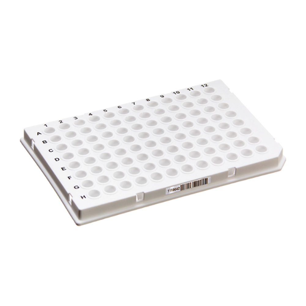 Picture of AmpliStar-II Semi-Skirted, Low Profile (LightCycler type) 96-well PCR Plate, White, Barcoded - 10x10