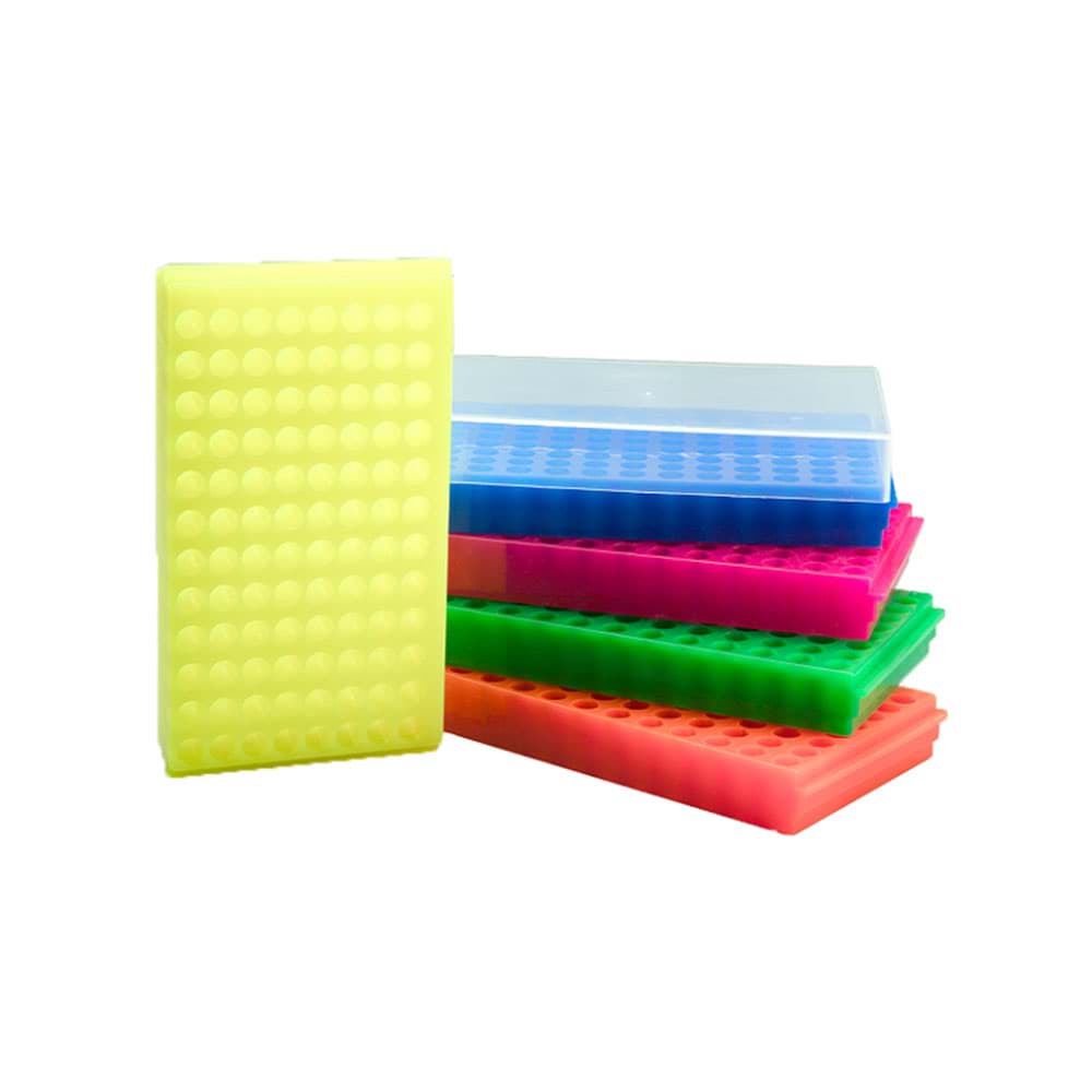Picture of DoubleDecker Tube Rack 96x0.5ml & 96x1.5/2.0ml, with lid, assorted colors (10)
